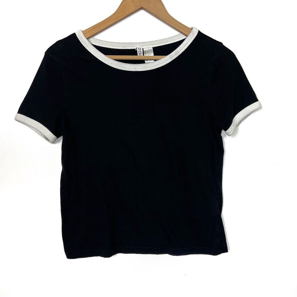 Divided Ringer Crop Top Sz S